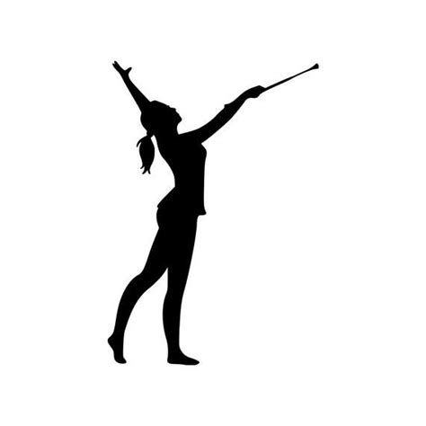 Baton Twirler Vinyl Decal Twirling Marching Band Majorette Die Cut ...