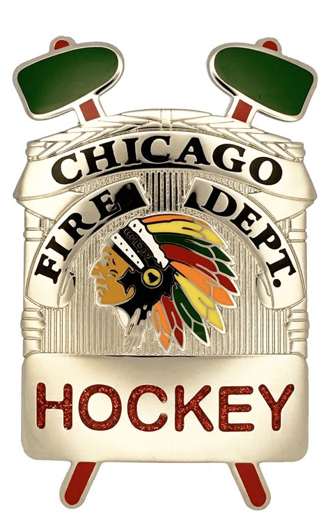 CHICAGO FIRE DEPARTMENT SHIELD BADGE: Hockey - Chicago Cop Shop