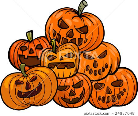 cartoon halloween pumpkins - Stock Illustration [24857049] - PIXTA