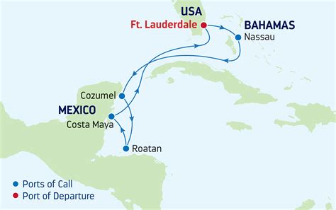 2018 Caribbean itinerary map, AL, Allure of the Seas, 7-night Western ...