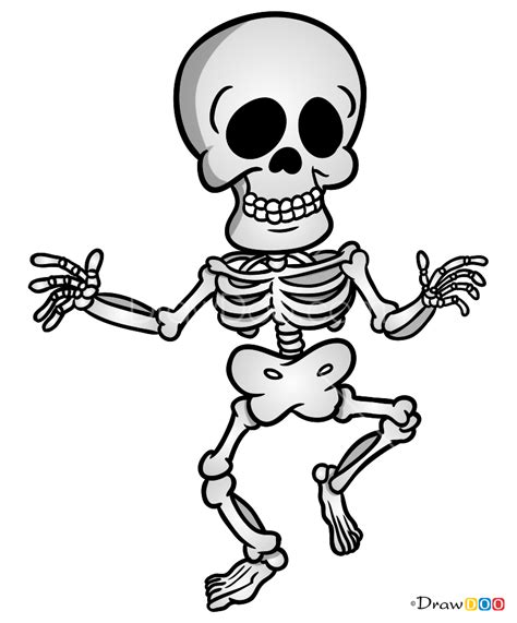 How to Draw Cartoon Skeleton, Skeletons