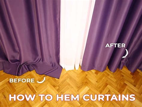 How To Hem Curtains 2 Ways With Or Without Sewing O