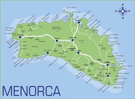 Menorca Spain Map | fysiotherapieamstelstreek