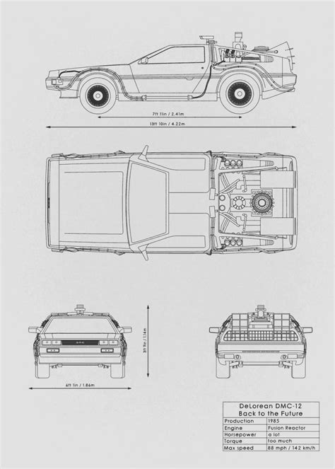 Delorean Blueprints