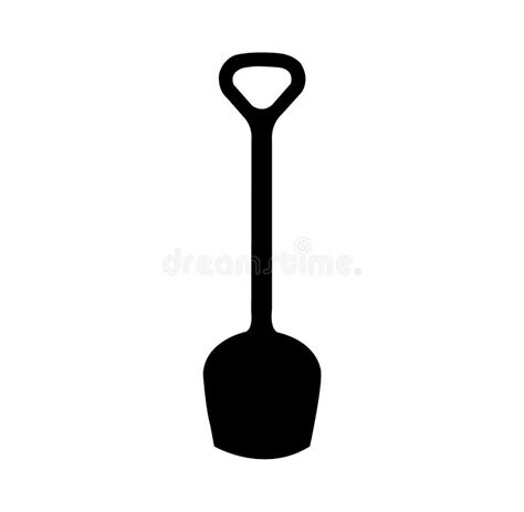 Shovel Icon Black and White Vector Stock Vector - Illustration of ...