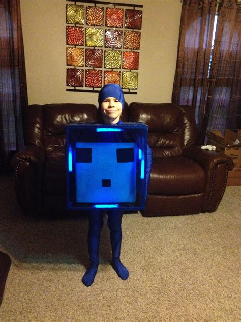 Halloween 2013 Davin's Minecraft , Blue Slime costume I made ...