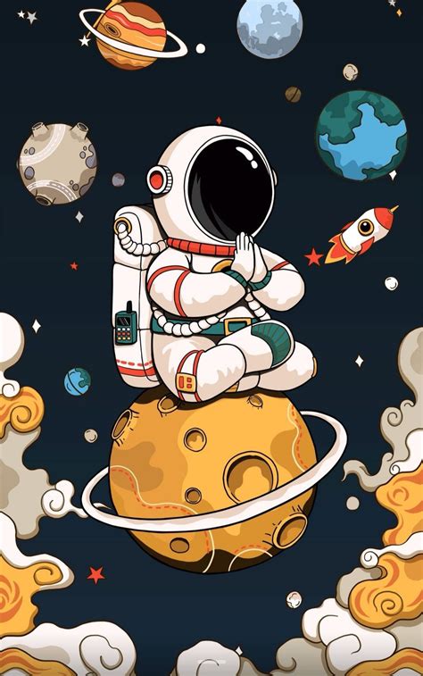 Astronaut | Garabatos lindos, Pegatinas bonitas, Fondo de pantalla de ...