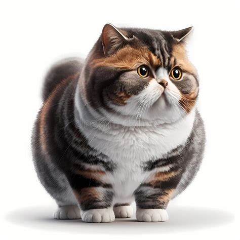 Happy Fat Cat. Generative AI Stock Image - Image of home, generative ...