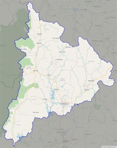 Map of Kon Tum province