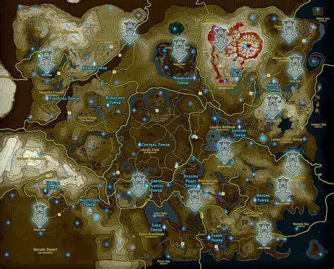 Zelda breath of the wild all shrines location map - gpplm