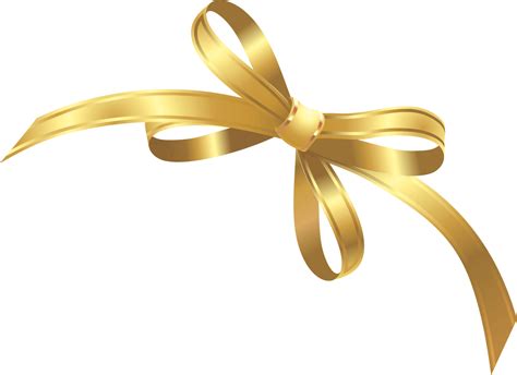 Golden Curling Vector Gift Ribbon Bow Band PNG | Ribbon bows, Gift ...