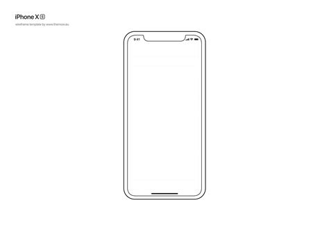 Free iPhone XS Wireframe Template