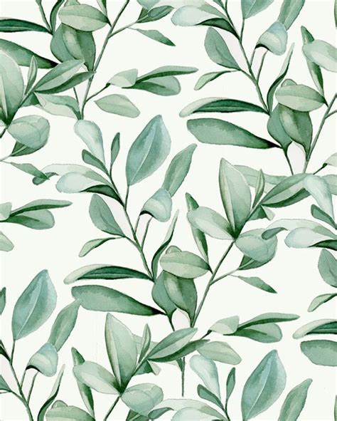 watercolor pattern // watercolor // eucalyptus // watercolor leaves ...