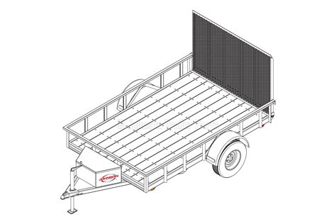 6 4 X 10 Utility Trailer Plans 3,500 Lb Capacity Trailer Blueprints ...