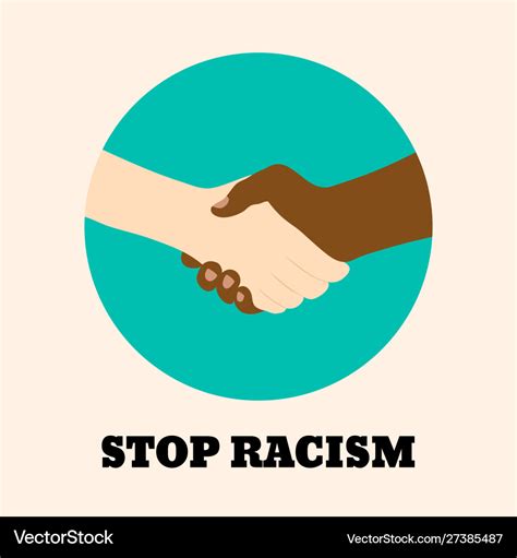 No to racism poster discrimination symbol Vector Image