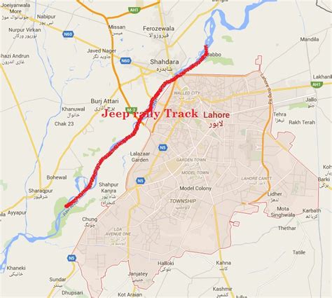 Lahore River Ravi Jeep Rally Route Map or Track – Paki Mag