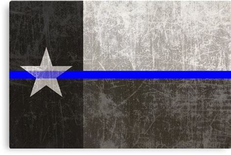 "Texas Thin Blue Line" Canvas Print by Runesilver | Redbubble