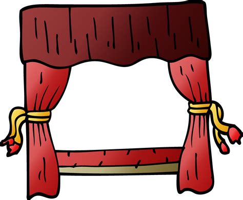 cartoon doodle stage curtains 12162485 Vector Art at Vecteezy