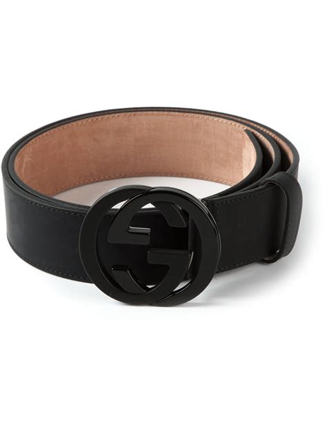 Gucci Logo Buckle Belt in Black for Men - Lyst