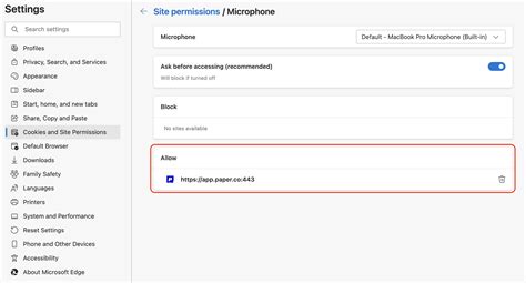 How to update audio permissions in MS Edge? – Paper