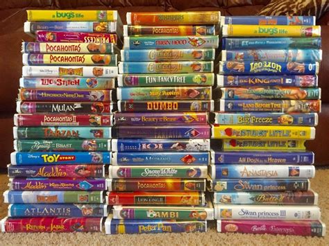 Walt Disney Cartoon Classics Vhs Lot Tapes Black Diamond Aladdin | The ...