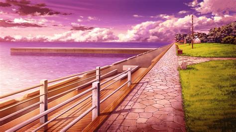 Purple Anime Scenery Wallpapers - Wallpaper Cave