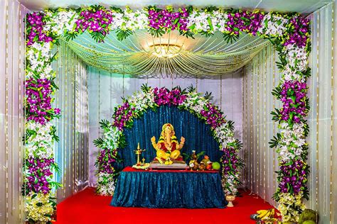 Peacock Ganpati Decoration Ideas Ganpati Background, 52% OFF