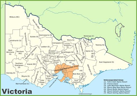 Victoria local government area map - Ontheworldmap.com