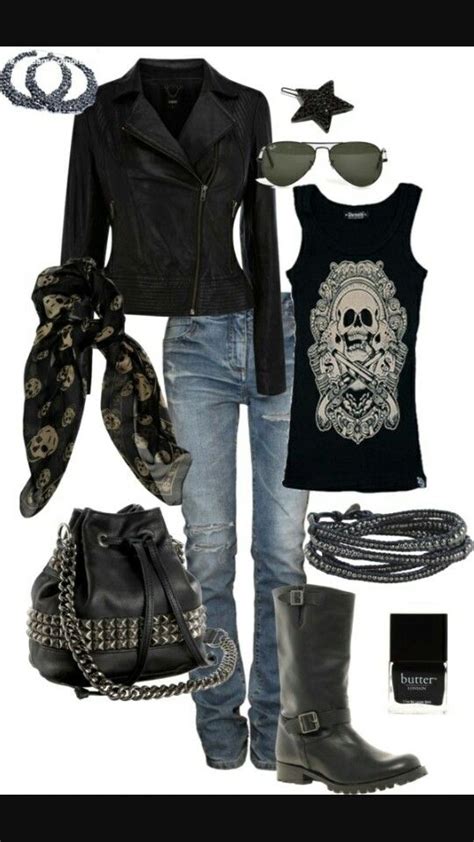 Need these for the rally! | Biker outfit, Edgy casual, Biker chic