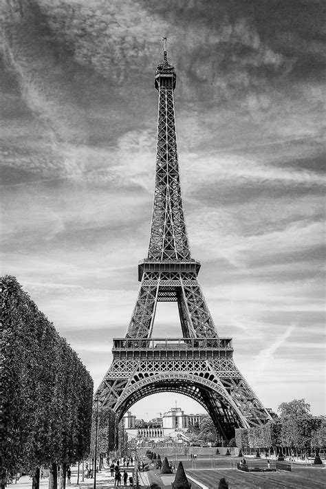 Eiffel Tower - Black and White Photograph by Joe Myeress - Pixels