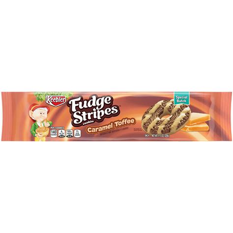 Keebler Fudge Shoppe Cookies Fudge Stripes Caramel Toffee 11.5oz ...