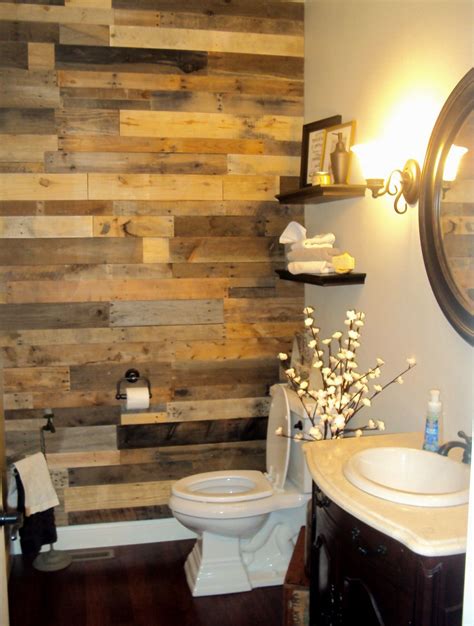 Pre-Fab Wood Wall Panels | Reclaimed Pallet Wood Paneling | Bathroom ...