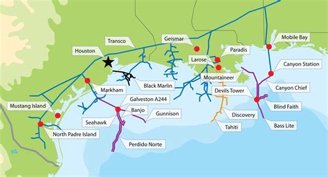 Gulf Oil Rig Locations Map