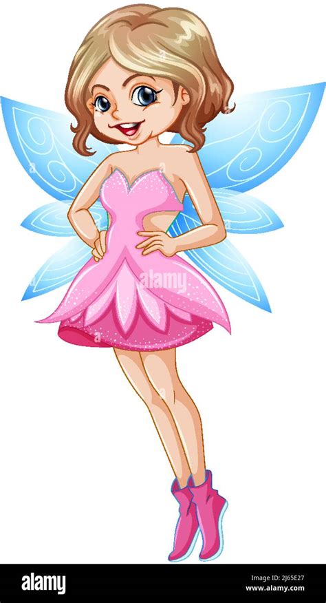 Beautiful fairy girl cartoon character illustration Stock Vector Image ...