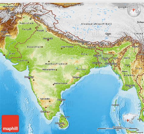 Physical Map Of India India Map Map Physical Map | Images and Photos finder