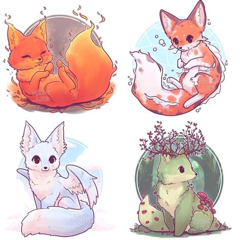 Naomi Lord Art on Instagram: " 💕 My Elemental fox series! (Maybe I’ll ...