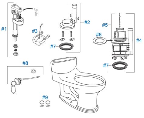 Toilet Repair: One Piece Toilet Repair Parts