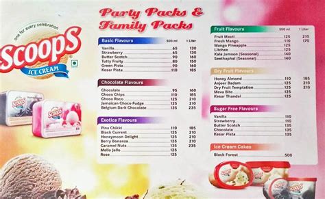 Paparazzi ice cream shop menu - gulfviral