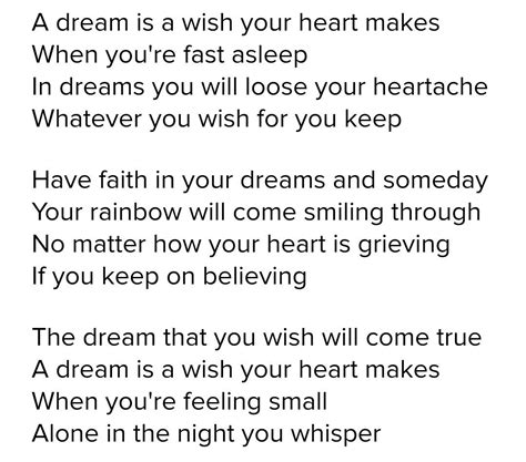 Lyrics A Dream Is A Wish - DREFAMAN