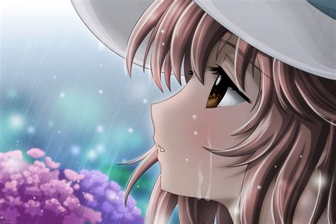 15++ Sad Anime Girl Crying In The Rain Wallpaper - Anime Wallpaper