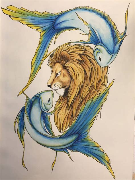 Pin by Jasmine Melgar on yahtewz | Pisces and leo, Leo symbol tattoos ...