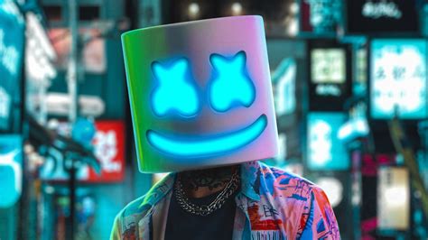 1920x1080 Marshmello Neon 4k Laptop Full HD 1080P HD 4k Wallpapers ...