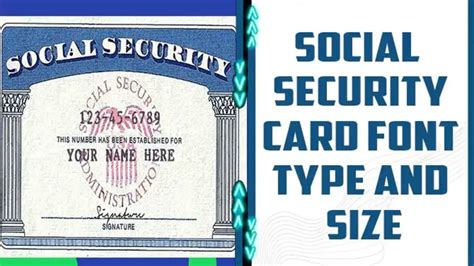 Social Security Card Font Type And Size - Sizing Up Security