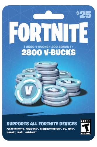 Fortnite 2800 V-Bucks ($25) Gift Card, 1 ct - Fry’s Food Stores