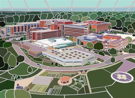 Modern Campus Drawing Painting by Jonathan Mandell - Fine Art America