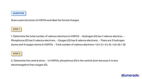 SOLVED: Draw Lewis structure of H3PO4 and label the formal charges