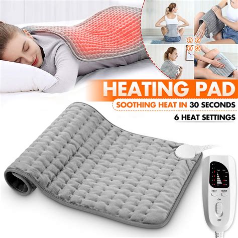 Electric Heating Pad 6 Heat Settings Large Pads For Back Pain Machine ...