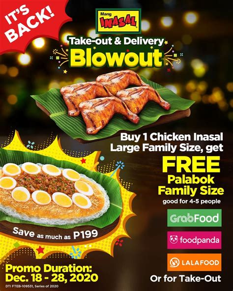 Manila Shopper: Mang Inasal Takeout & Delivery Promo: Dec 2020