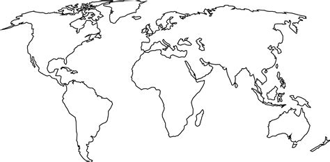 World Map Continents, Continents And Oceans, World Map Coloring Page ...