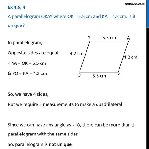 How to construct a Parallelogram - Adjacent sides given - Teachoo